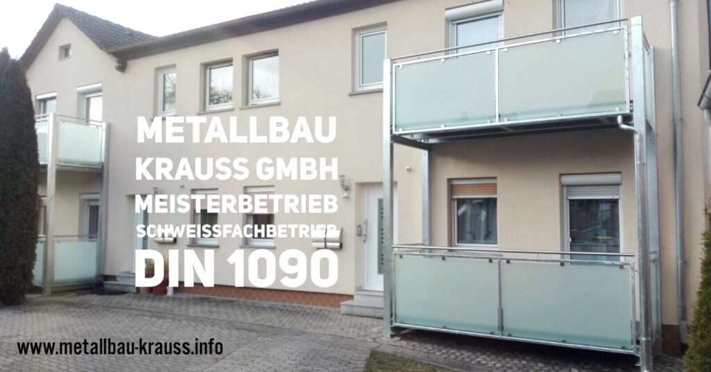 Geländer verzinkt, Glas