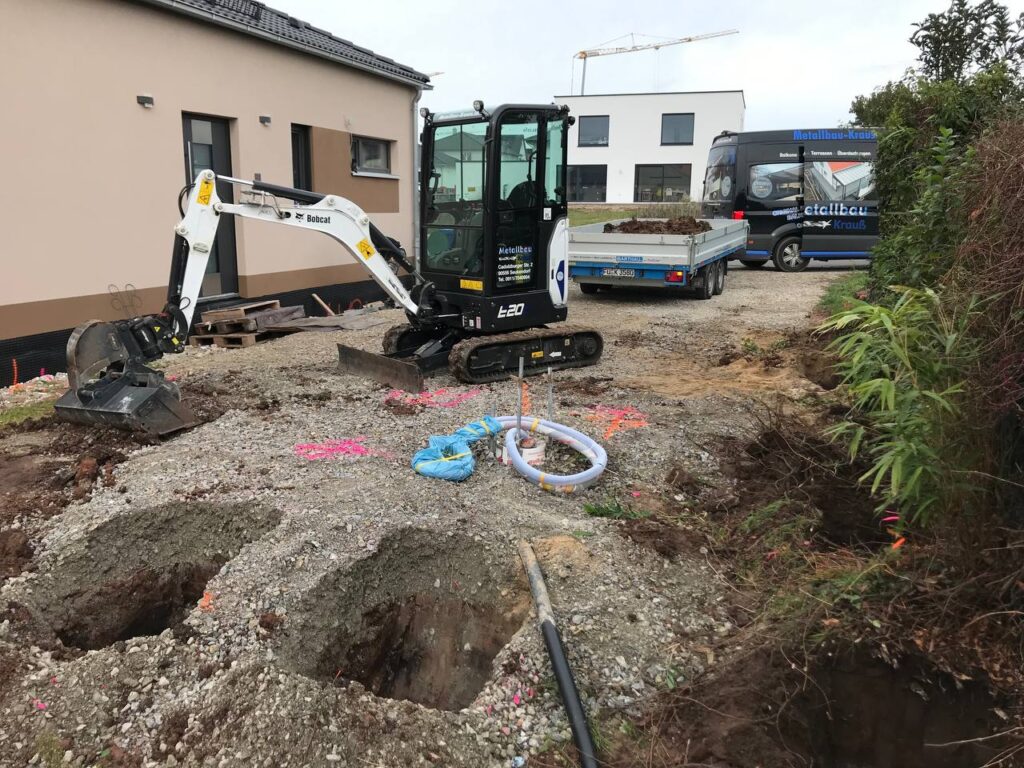 bagger metallbau krauß fundamente