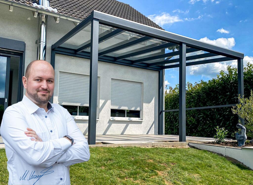 Terrassenüberdachung mit Glas advanced line