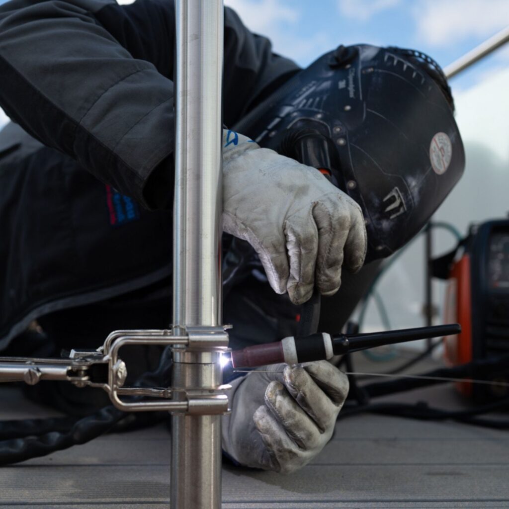 Edelstahlgeländer mit Glas
