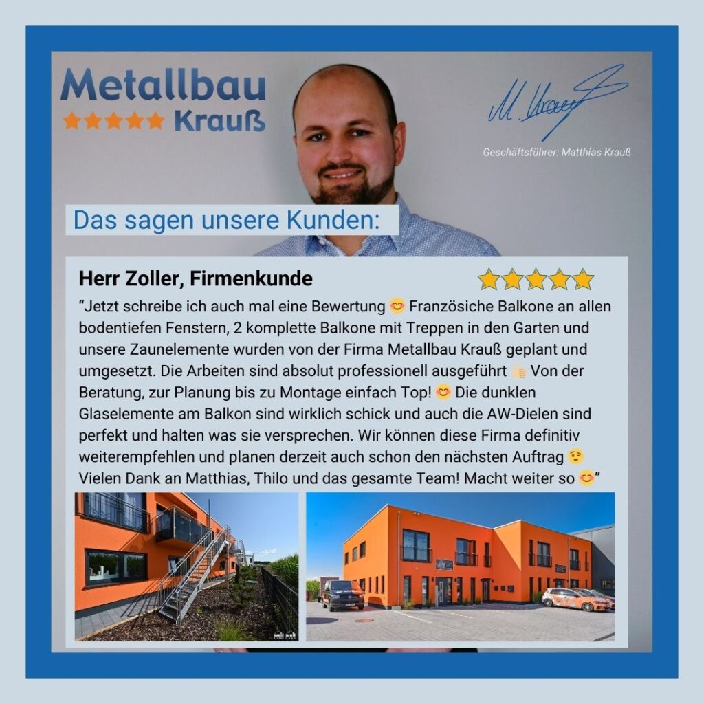 Metallbau Krauß Kundenbewertung
