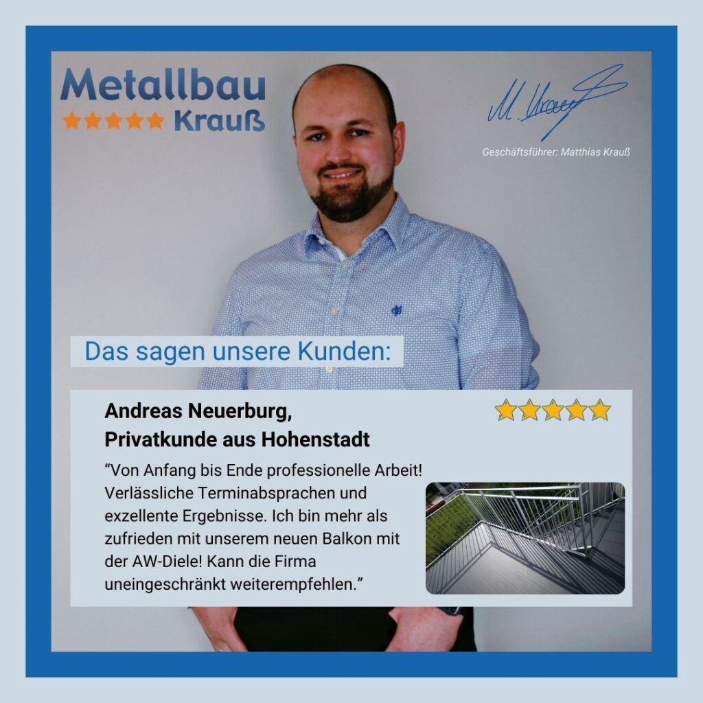 Metallbau Krauß Kundenbewertung