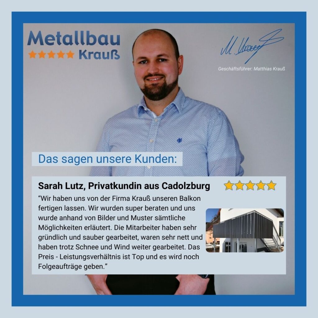 Metallbau Krauß Kundenbewertung