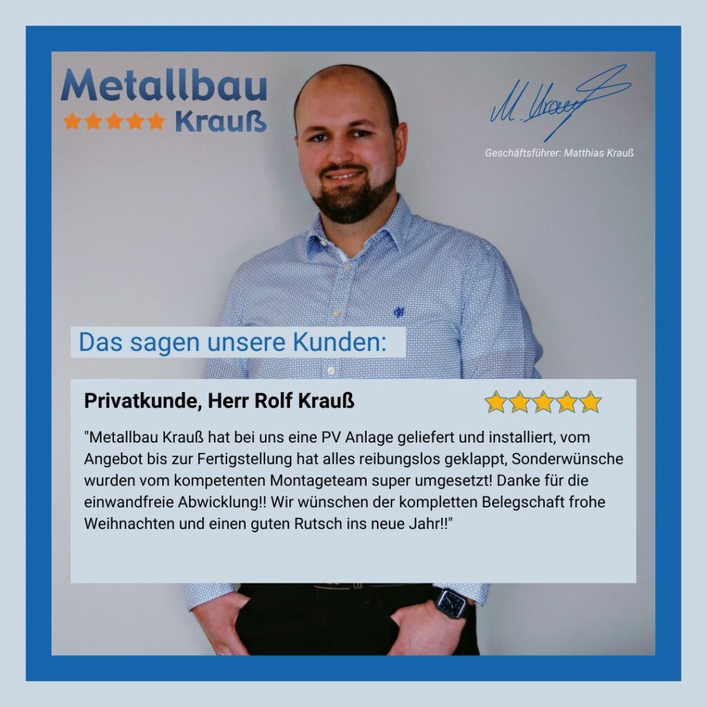 Metallbau Krauß Kundenbewertung