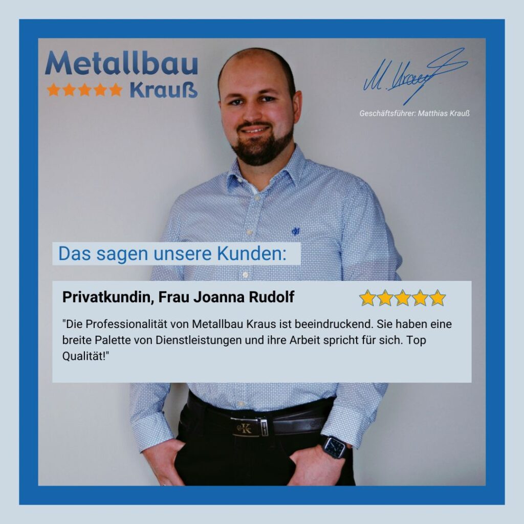 Metallbau Krauß Kundenbewertung