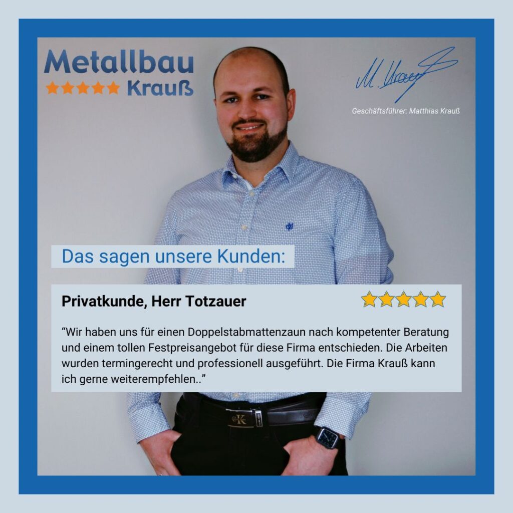 Metallbau Krauß Kunden-Bewertung